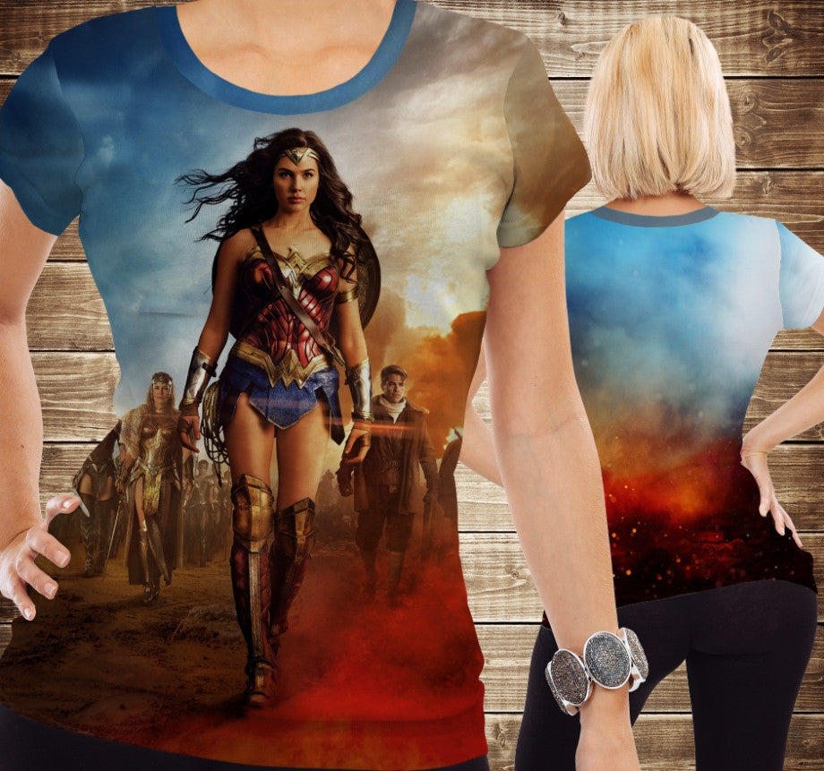 Футболка 3D All Over Print на тему WONDER WOMAN.