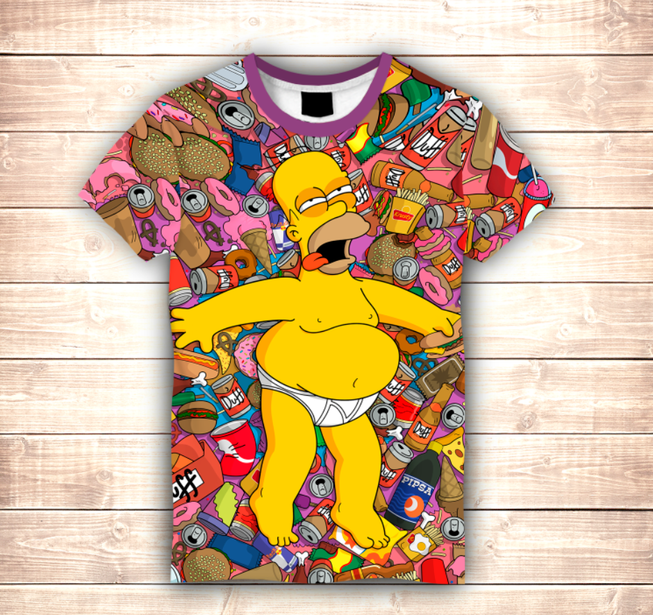 T-shirt 3D All Over Print Simpsons