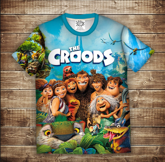 Футболка з 3D принтом The Croods Family Дитячі та дорослі розміри