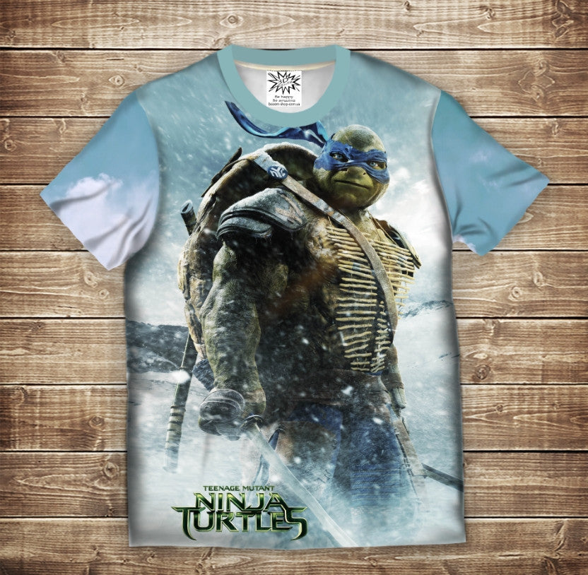 Camiseta 3D All Over Print Leonardo Tortuga Ninja