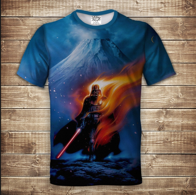 Camiseta 3D All Over Print Darth Vader en Fuego