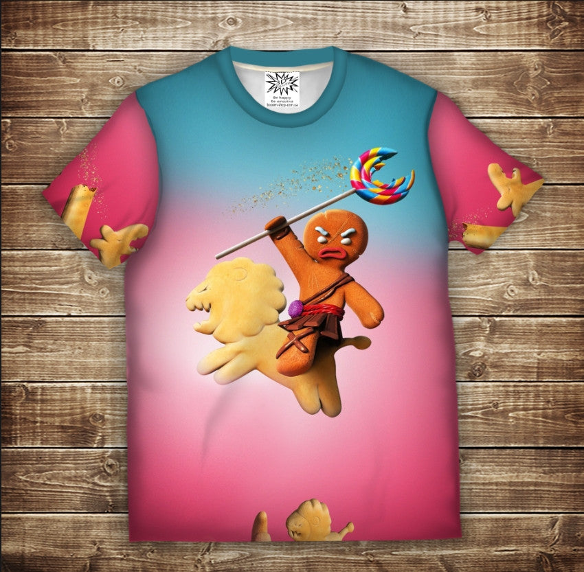 T-shirt 3D All Over Print Gingerbread Man