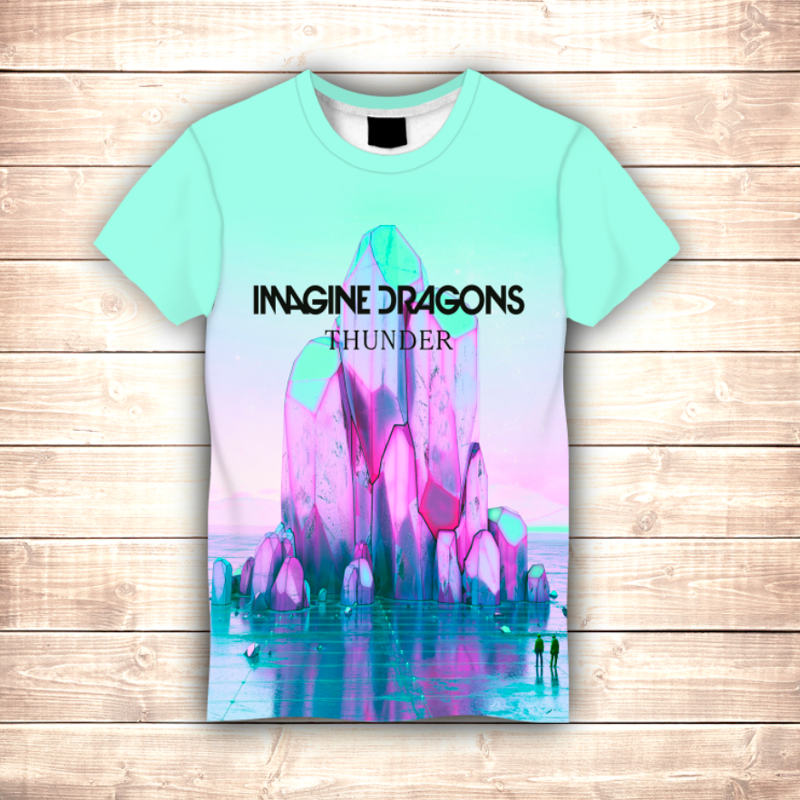 Camiseta 3D All Over Print Imagine Dragons THUNDER