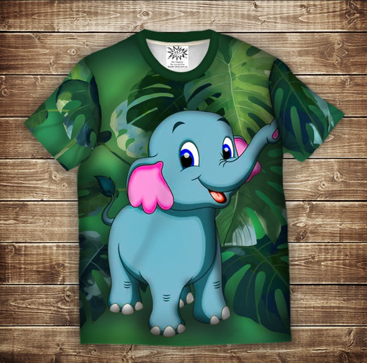 T-shirt 3D All Over Print: Elephant and Monster. Children and adult sizes.