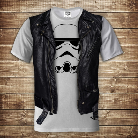 Camiseta 3D All Over Print Camiseta 2 en 1 + Chaleco Stormtrooper Star Wars Tallas Adulto y Niño