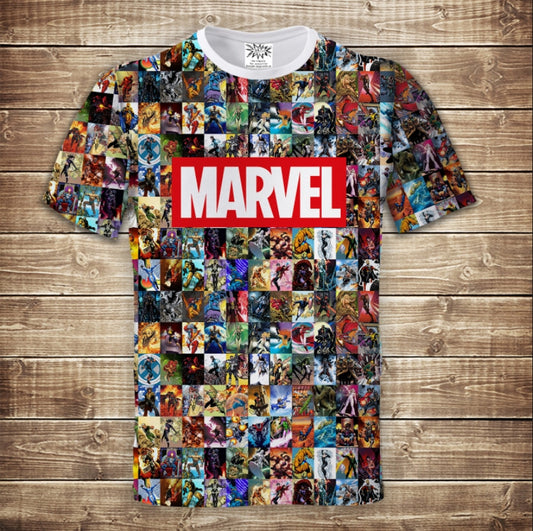 Camiseta 3D All Over Print Marvel