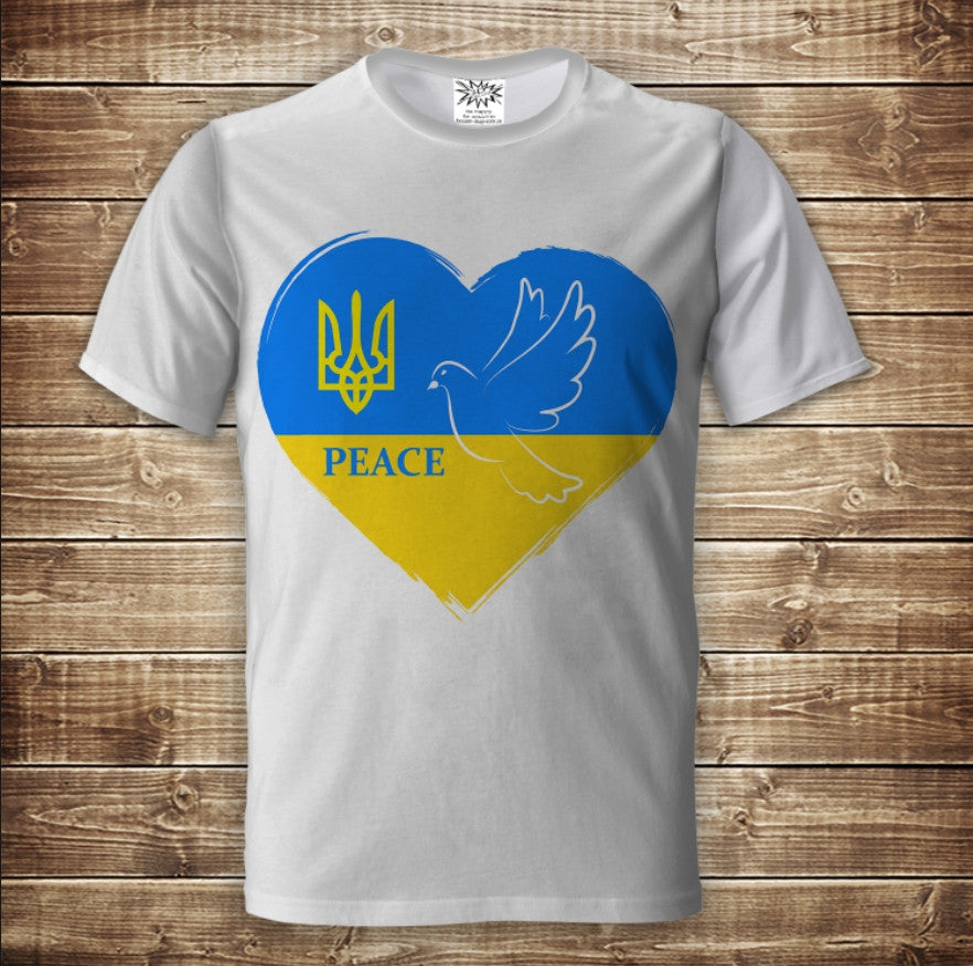 T-shirt 3D All Over Print Ukraine Heart Adult and Children Sizes