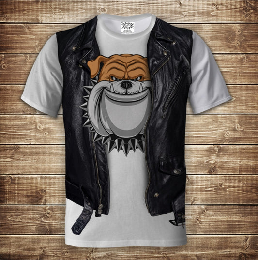 Camiseta 3D All Over Print Camiseta 2 en 1 + Chaleco Good Bulldog Tallas Adulto y Niño