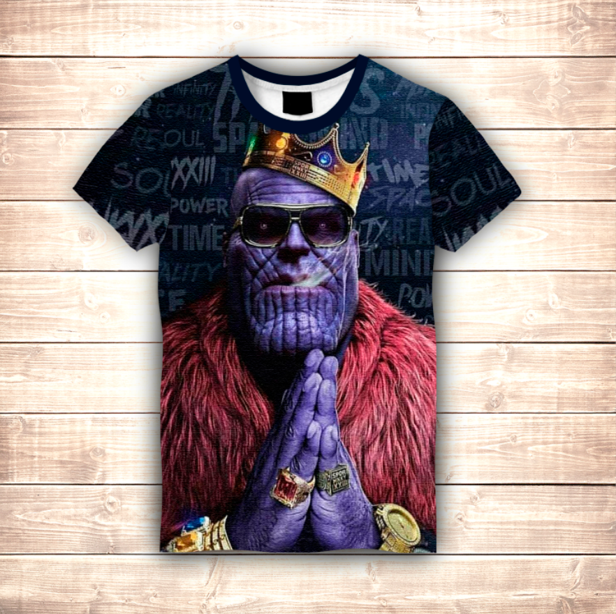 Футболка 3D All Over Print Thanos in Crown