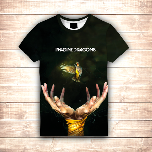 Camiseta 3D All Over Print Imagine Dragons Humo y Espejos