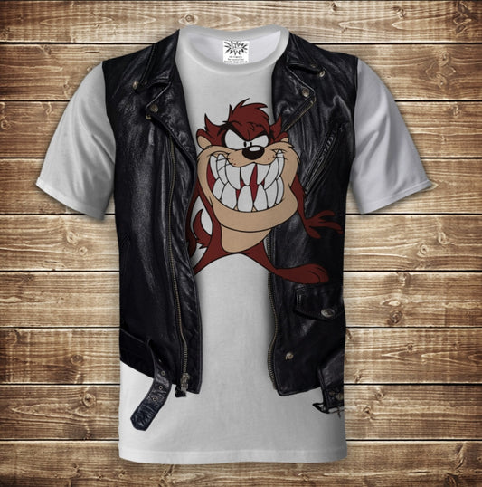 T-shirt 3D All Over Print 2-in-1 T-shirt + Vest Tasmanian Devil Adult and Kids Sizes