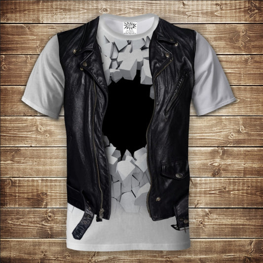 T-shirt 3D All Over Print 2-in-1 T-shirt + Vest Black Hole Adult and Children Sizes