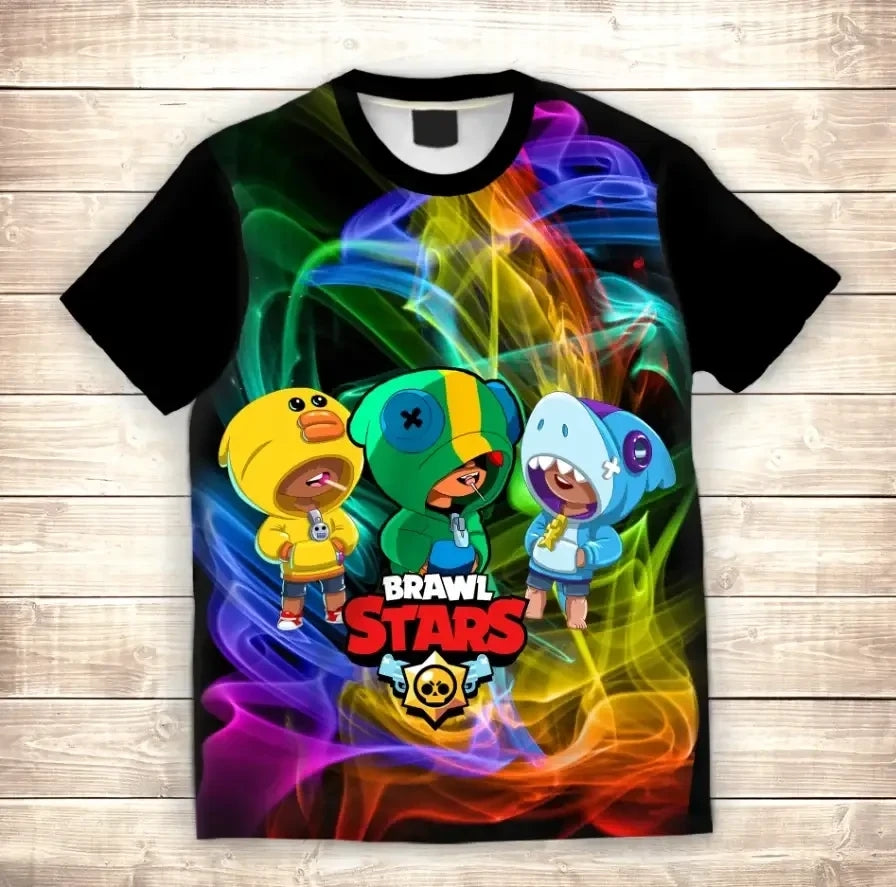 Camiseta 3D All Over Print Tres Leon Skins Brawl Stars