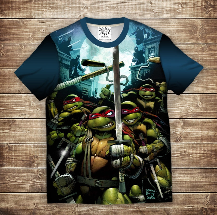 T-shirt 3D All Over Print Armed Ninja Turtles