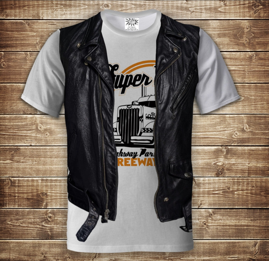 T-shirt 3D All Over Print 2-in-1 T-shirt + Vest Old 80s Adult and Children's Sizes