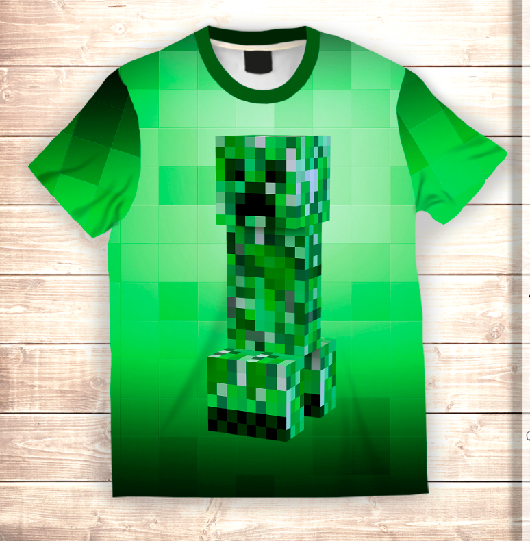 Camiseta 3D All Over Print MINECRAFT Creeper