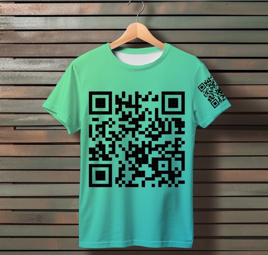 Camiseta con estampado 3D All Over Print y código QR