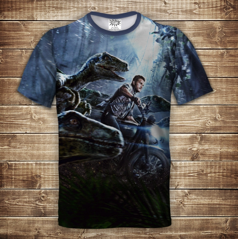 Camiseta 3D All Over Print Jurassic World Raptor