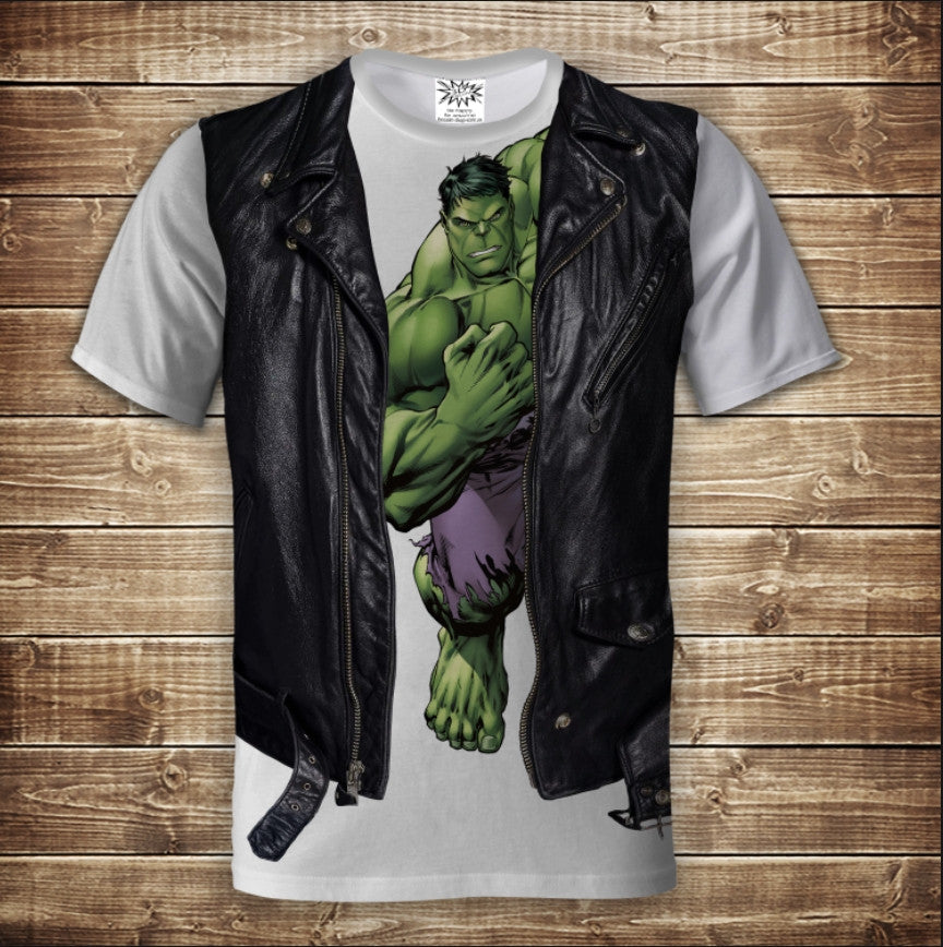 Camiseta 3D All Over Print Camiseta 2 en 1 + Chaleco Hulk Tallas Adulto y Niño