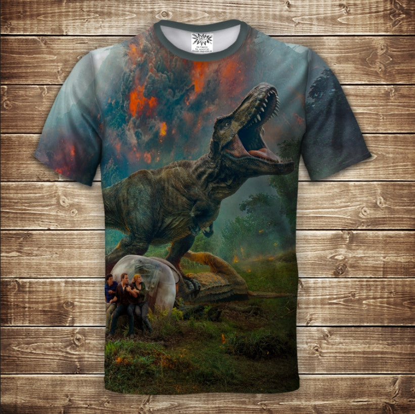 T-shirt 3D All Over Print Dinosaurs of the Jurassic Period