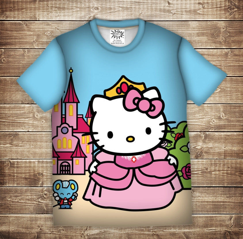 T-shirt 3D All Over Print with Hello Kitty theme Children and Adult sizes