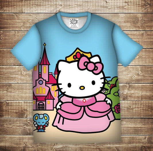 Camiseta 3D All Over Print con temática Hello Kitty tallas Infantil y Adulto