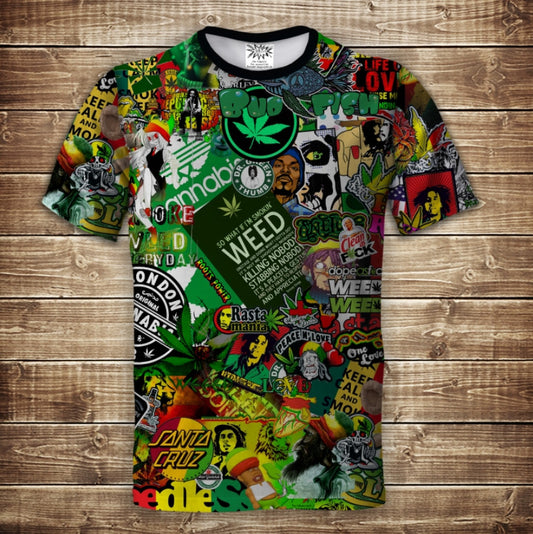 Camiseta 3D All Over Print Rastaman