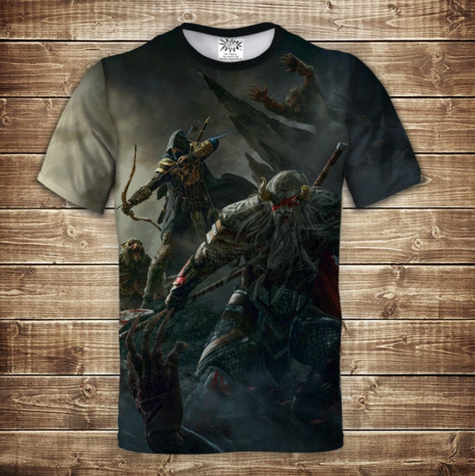 Camiseta 3D All Over Print con temática de The Elder Scrolls Morrowind.