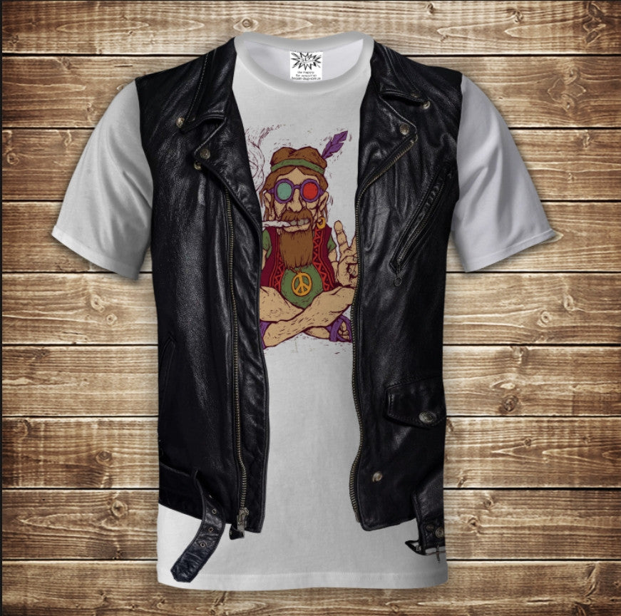 T-shirt 3D All Over Print 2-in-1 T-shirt + Vest Rastaman 2 Adult and Children Sizes