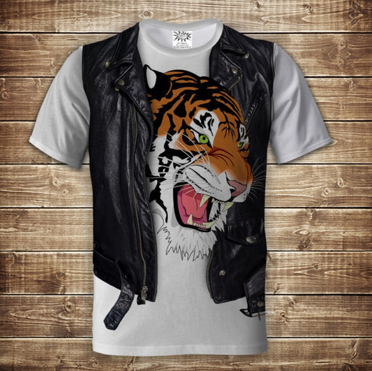 Camiseta 3D All Over Print Camiseta 2 en 1 + chaleco. Soy Tiger tallas de adulto y de niño.