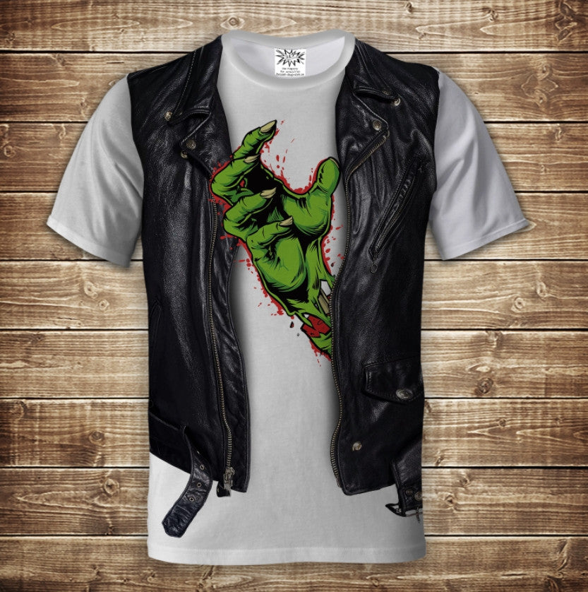 T-shirt 3D All Over Print 2-in-1 shirt + vest Monster Hand Adult and Kids Sizes