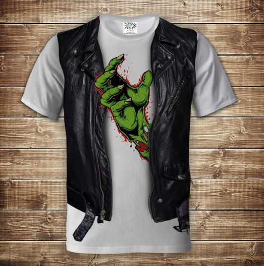 Camiseta 3D All Over Print 2 en 1 camiseta + chaleco Monster Hand Tallas Adulto y Niño