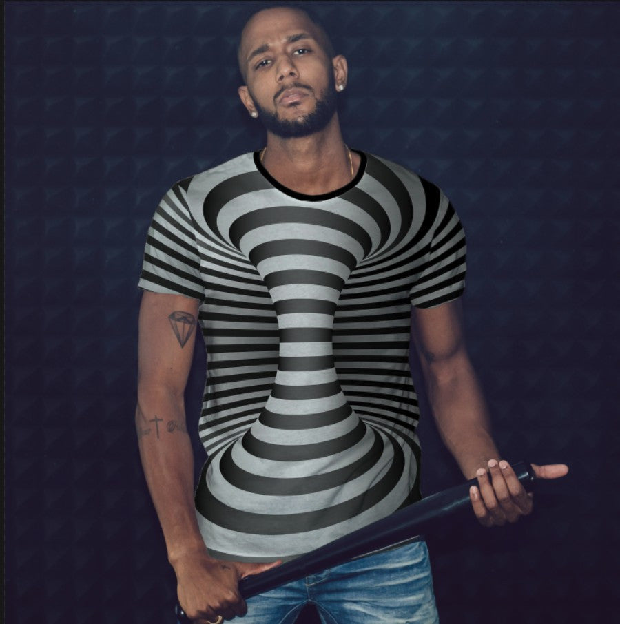 T-shirt 3D All Over Print with Optical Illusion Theme