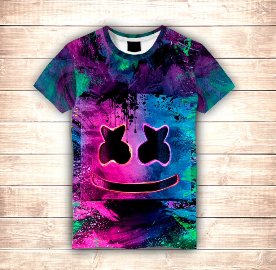 Camiseta 3D All Over Print DJ Marshmello Art