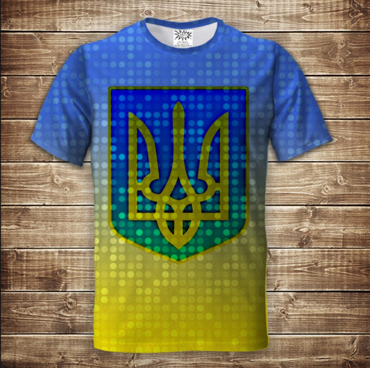 T-shirt 3D All Over Print Ukraine Flag (Half-tone)