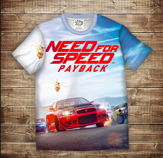 Футболка з 3D принтом Need for Speed