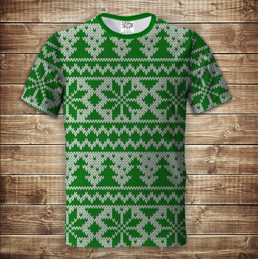 T-shirt 3D All Over Print with a Scandinavian Ornament Theme