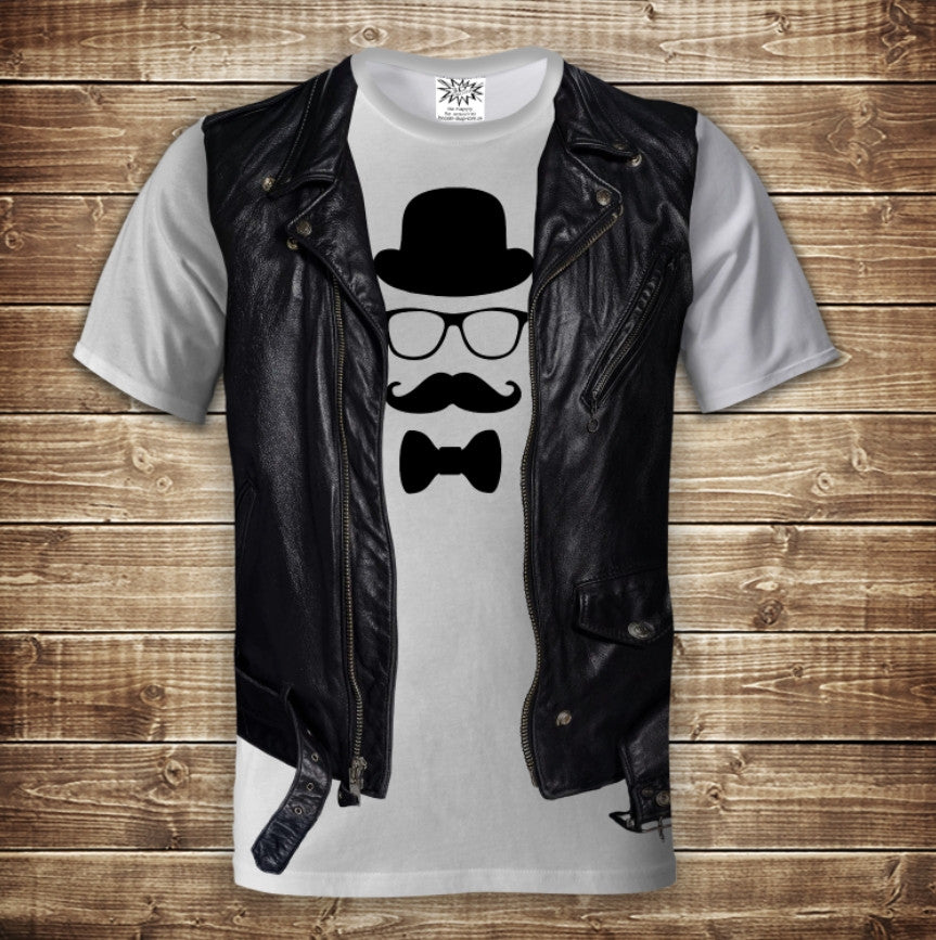 T-shirt 3D All Over Print 2-in-1 T-shirt + Vest Gentleman Adult and Children Sizes