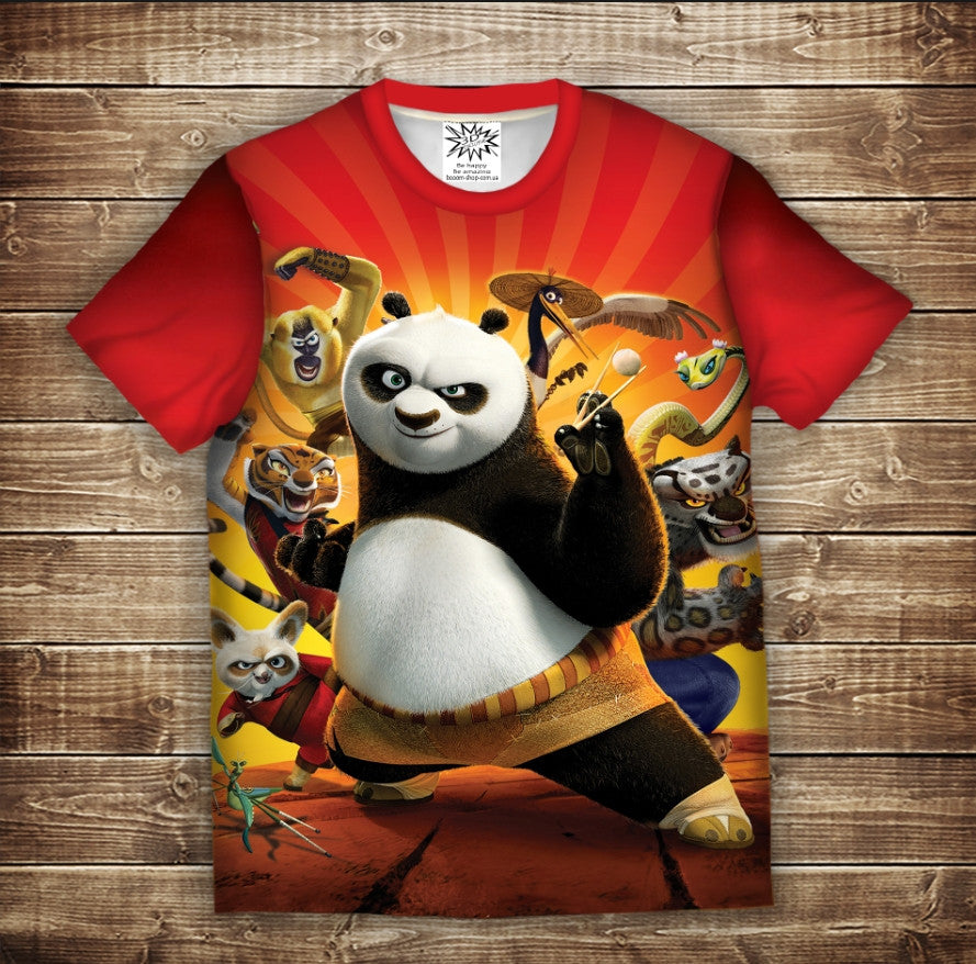 T-shirt 3D All Over Print Panda Kung Fu