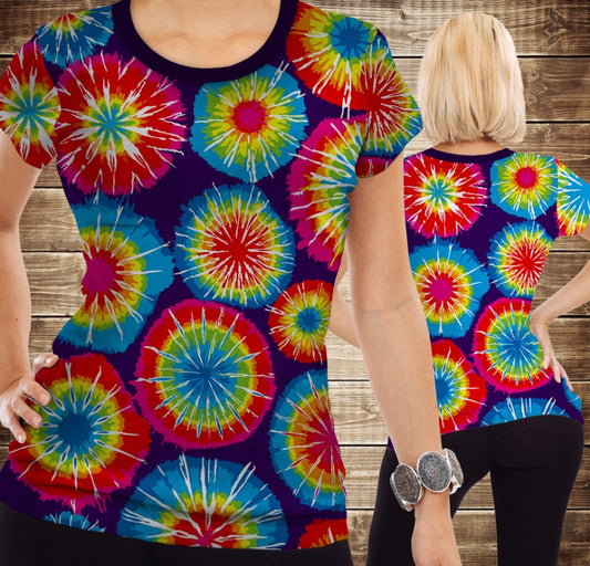 Camiseta 3D All Over Print. Estampado teñido anudado. Tallas para niños y adultos.