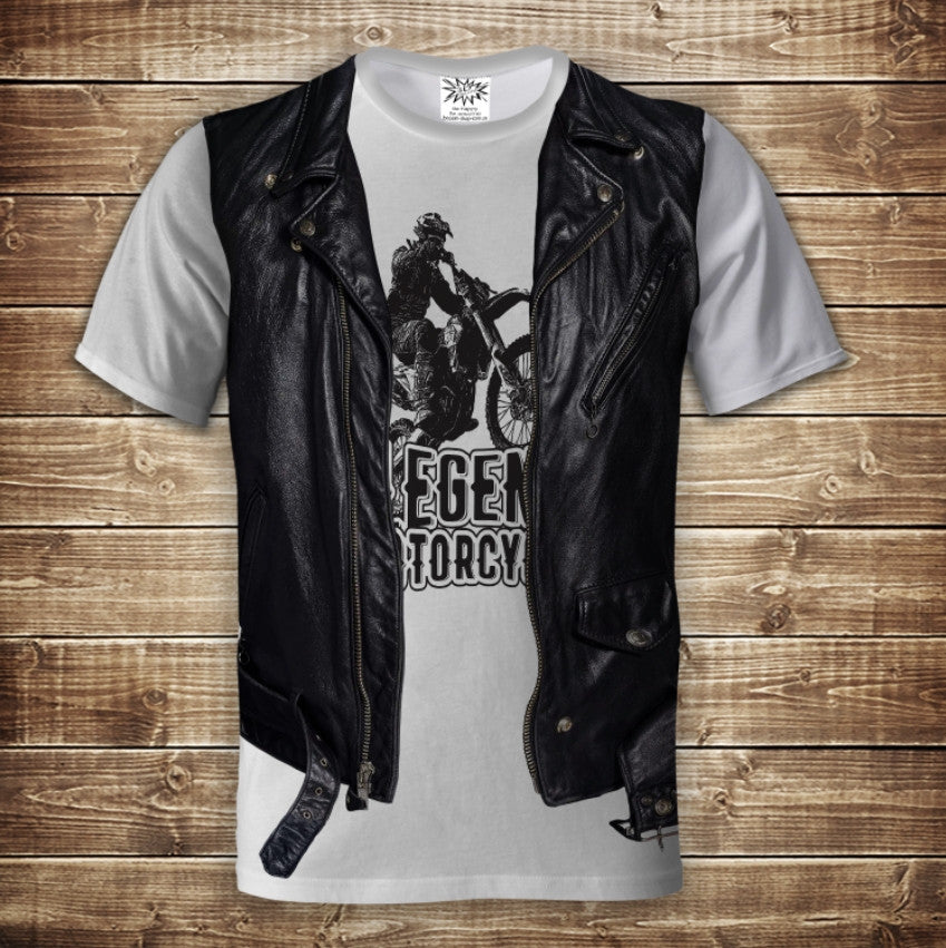 Camiseta 3D All Over Print Camiseta 2 en 1 + Chaleco Legends Moto Tallas Adulto y Niño