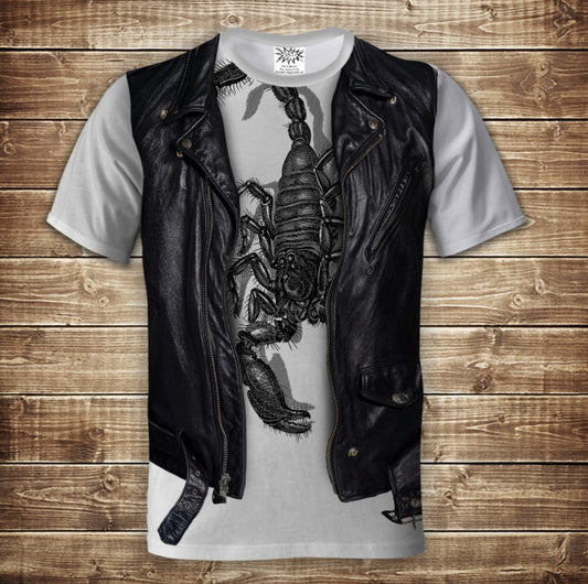 T-shirt 3D All Over Print 2-in-1 shirt + vest. Scorpion Adult and children's sizes.