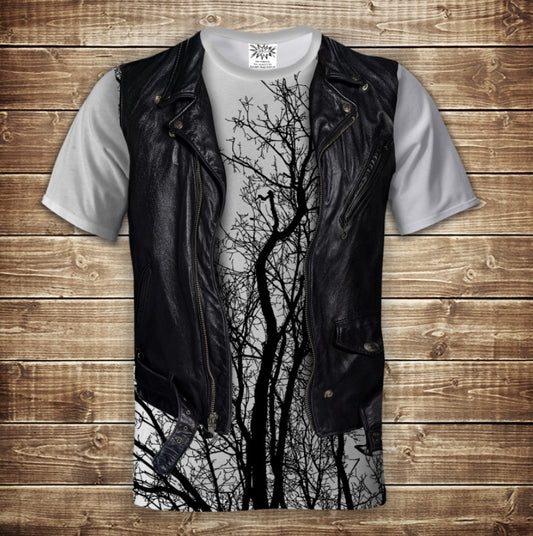 Camiseta 3D All Over Print Camiseta 2 en 1 + Chaleco Selva Negra Tallas Adulto y Niño