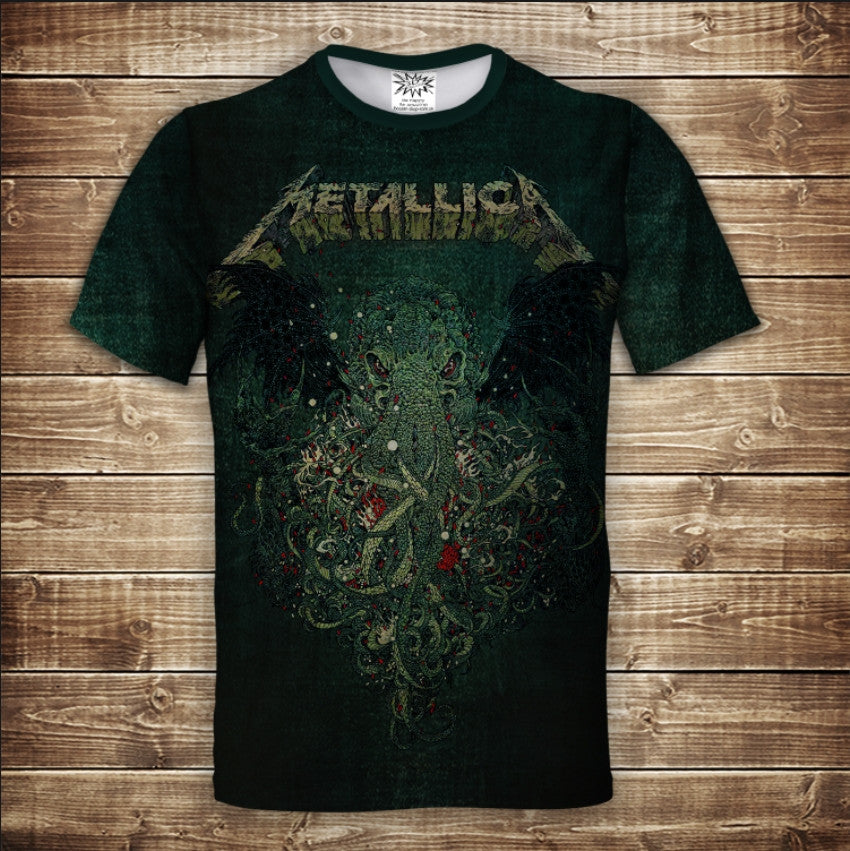 Camiseta 3D All Over Print Metallica pulpo