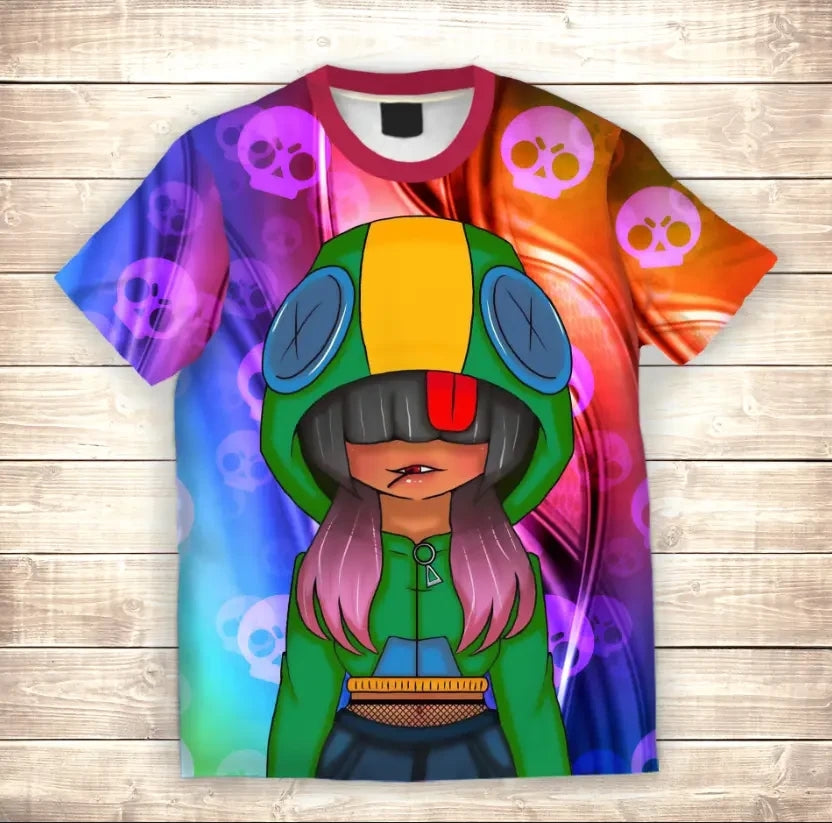 T-shirt 3D All Over Print GIRL LEONA Brawl Stars