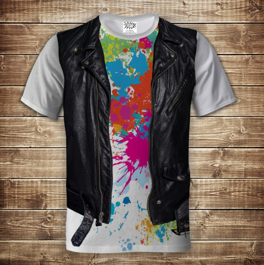 Camiseta 3D All Over Print Camiseta 2 en 1 + chaleco Acuarelas Tallas adulto y infantil