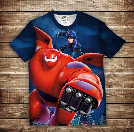 Camiseta 3D All Over Print con temática Big Hero.