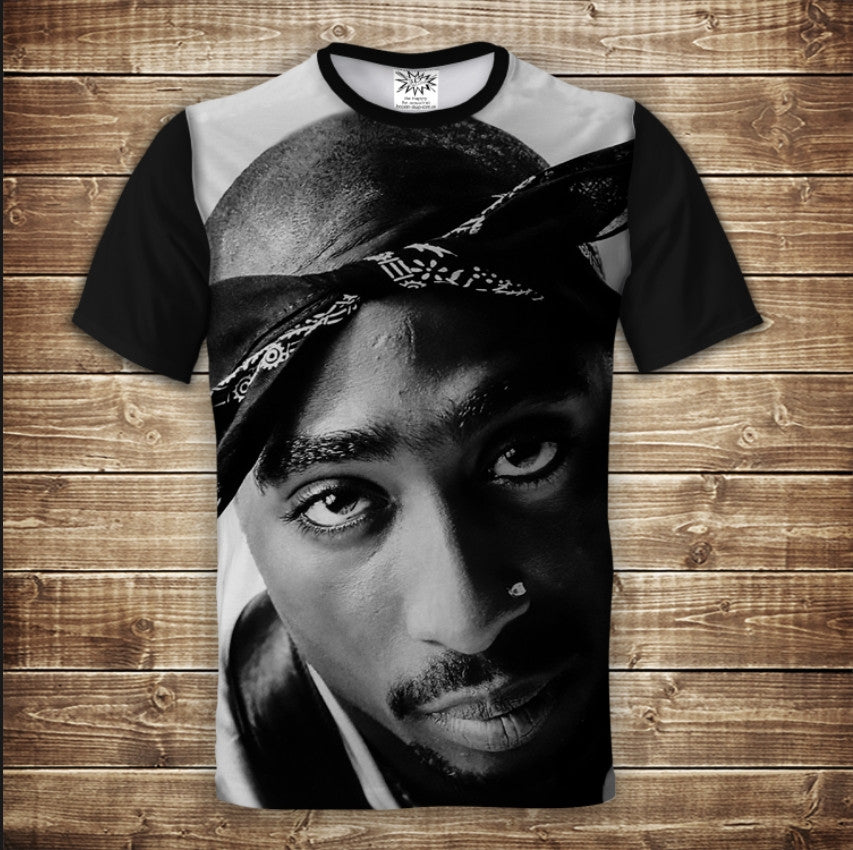 Camiseta 3D All Over Print Tupac