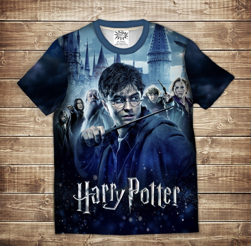 Camiseta 3D All Over Print Harry Potter. Antes de la batalla. Tallas de niño y adulto.