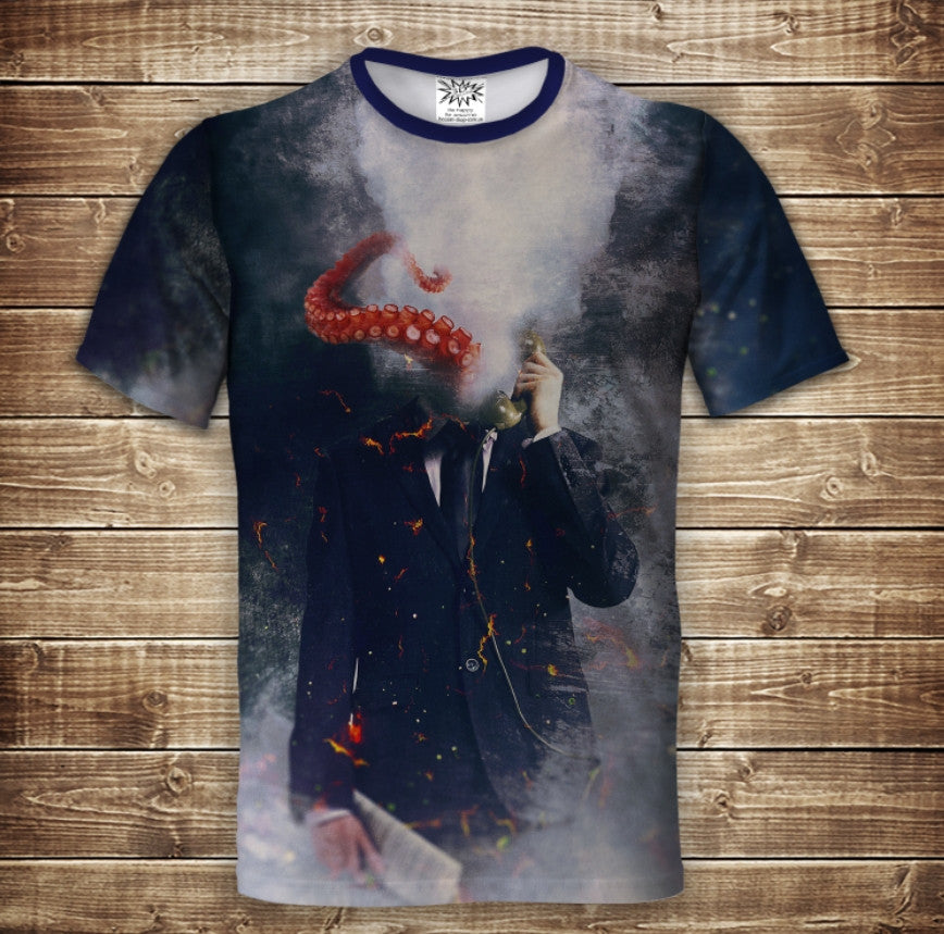 T-shirt 3D All Over Print Octopus Man